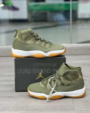 Air Jordan 11 "0live Green " High Quality Sneakers Shoes