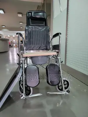 Wheelchair Foldable W/ Commode for Patient/W/Attendant Brake