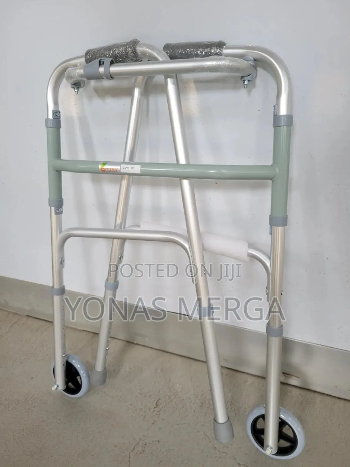 Folding Front Wheel Walker Is Designed W/ Comfy Push Button