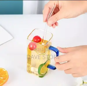 Glass Mug With Straw