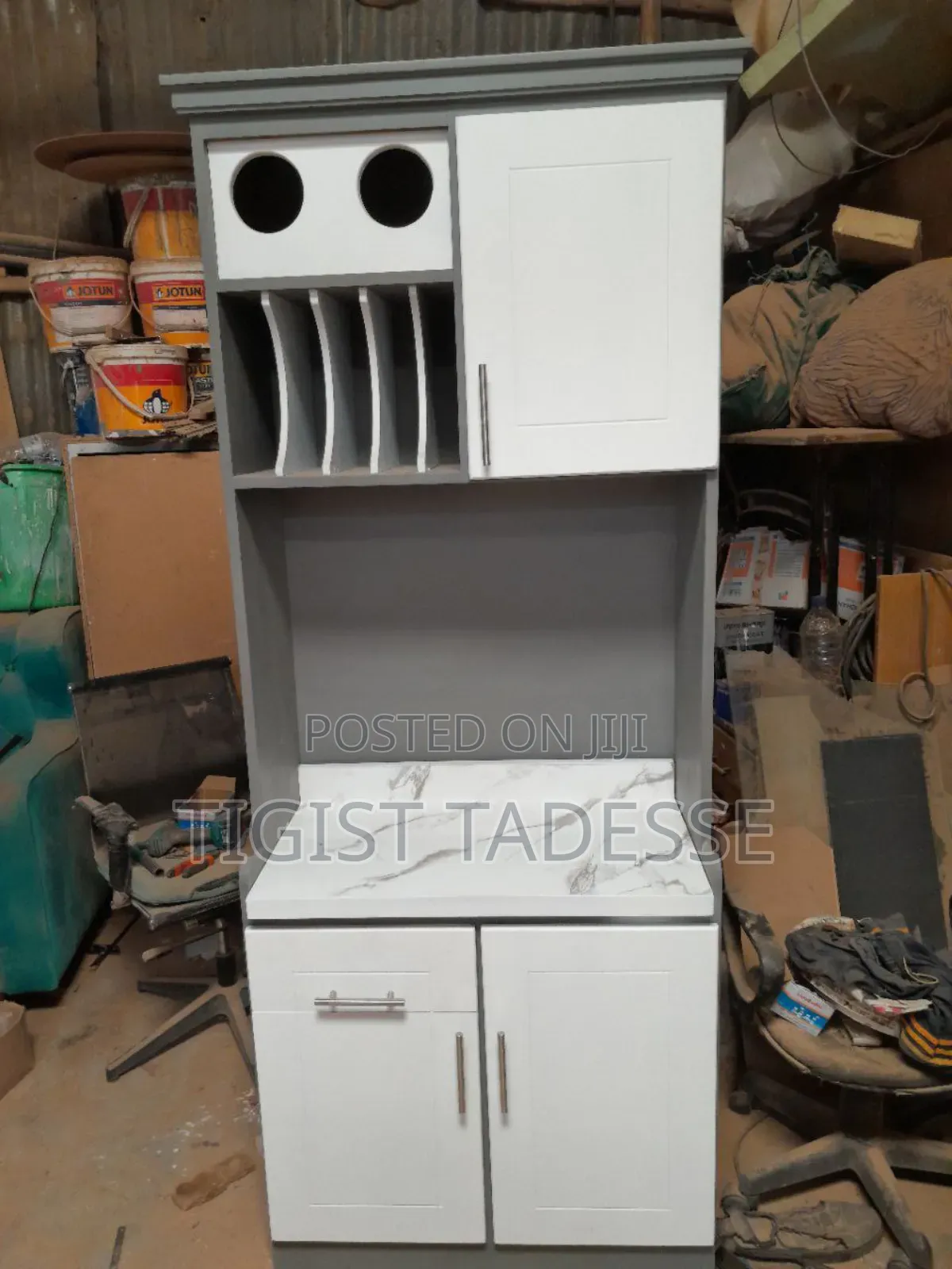 Kitchen Cabinet 80cm MDF ፅድት ያለ