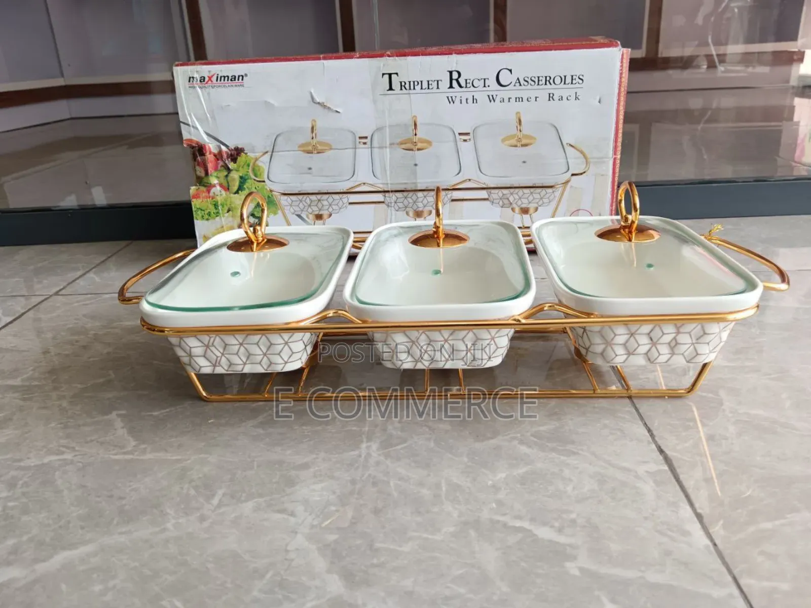 3 Sets Ceramic Chafing