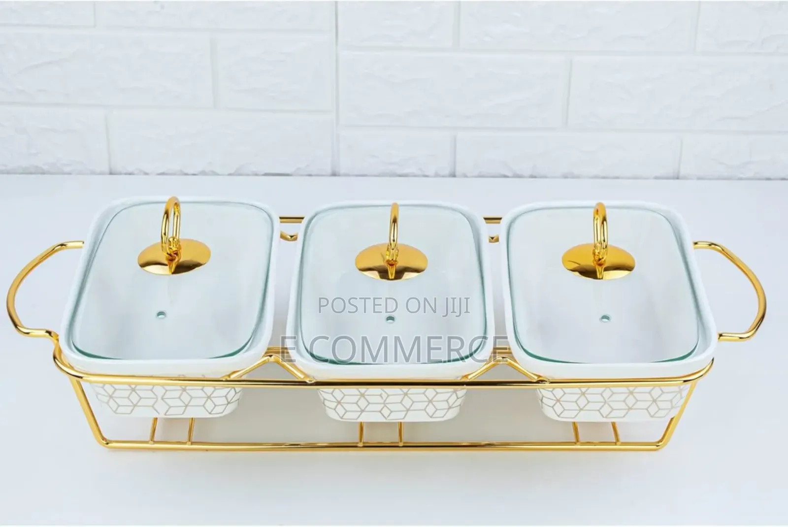 3 Sets Ceramic Chafing