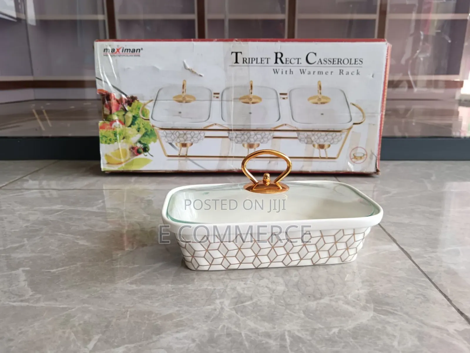 3 Sets Ceramic Chafing