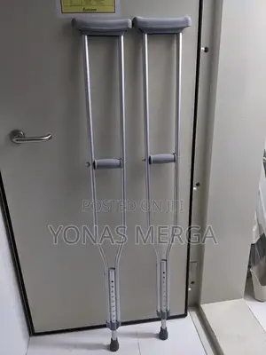 Walking Stick for Broken Leg on White Background
