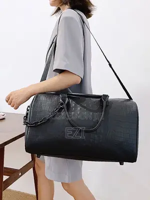 Crocodile Embosed Leather Bag