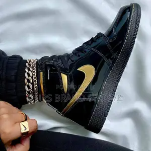 Nike Air Jordan 1mid Boots Metallic Gold High Master Quality