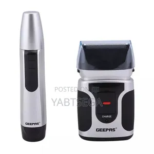 Geepas 2 in Men's Rechargeable Shaver With Nose Trimmer