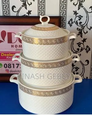 3pcs የሸክላ ወጥ ማቅረቢያ