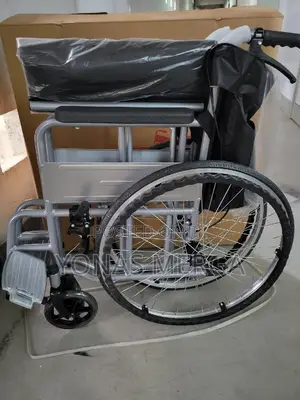 Wheelchair W/Handbrake Seat Belt Portable Folding Wheelchair