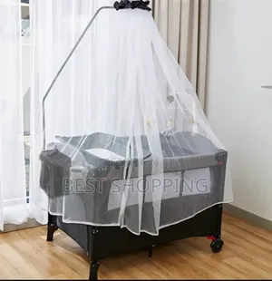 Deluxe Baby Bedside Crib Foldable Baby Bed የልጆች አልጋ