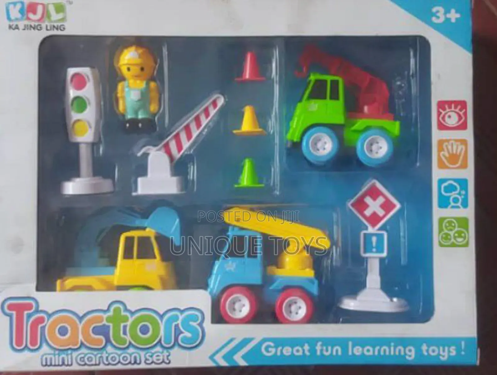 Multifunctional Tractors Cartoon Set