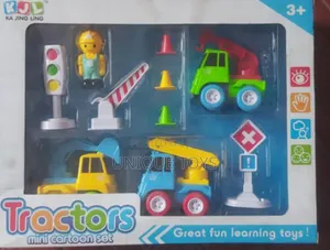 Multifunctional Tractors Cartoon Set