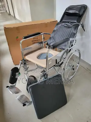 Commode Wheelchair /SUPPORTIVE HEADREST: Comfortably Cradles