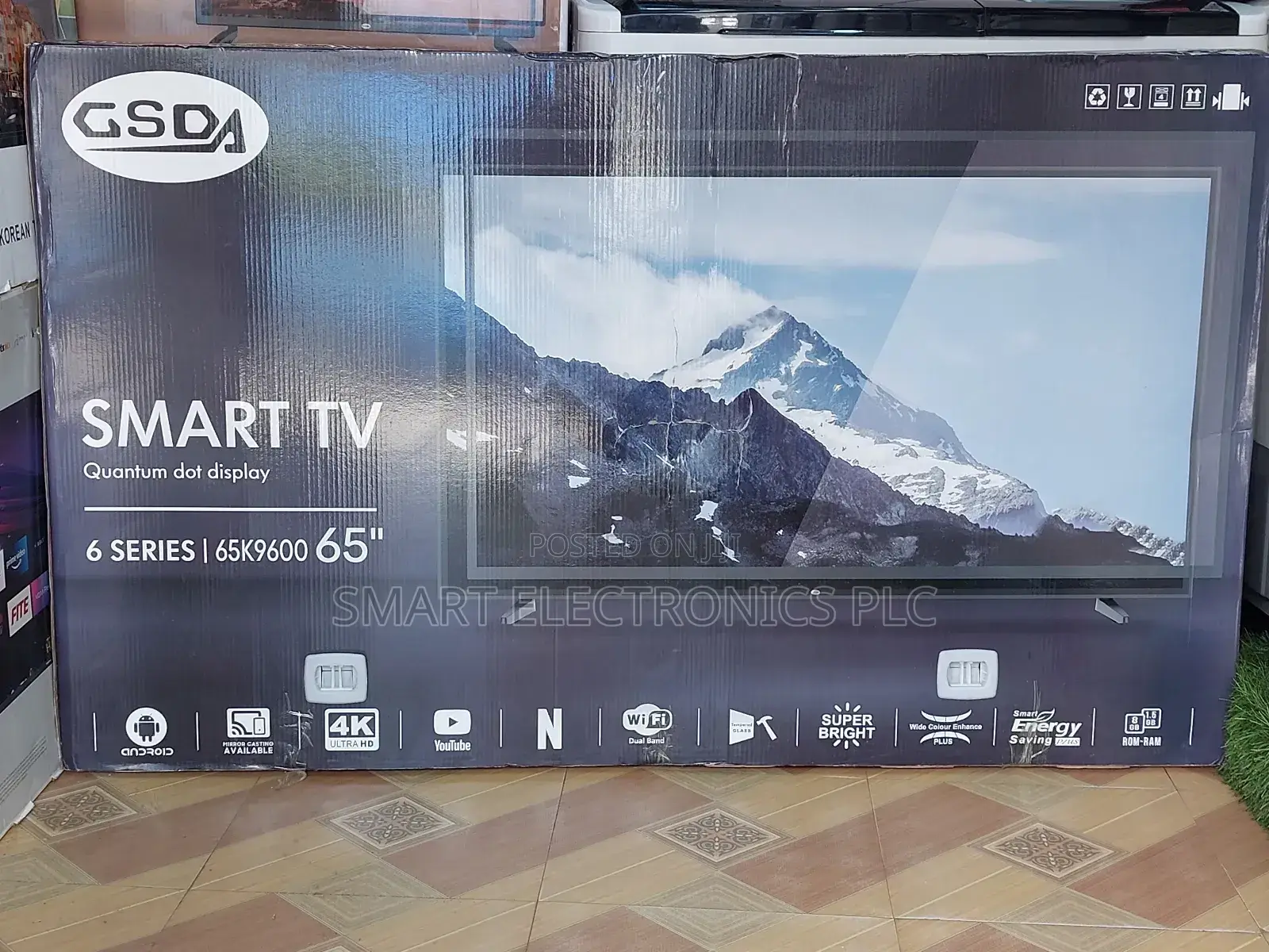 Gsda 65 Inch Tv Double Glass Smart Uhd Tv