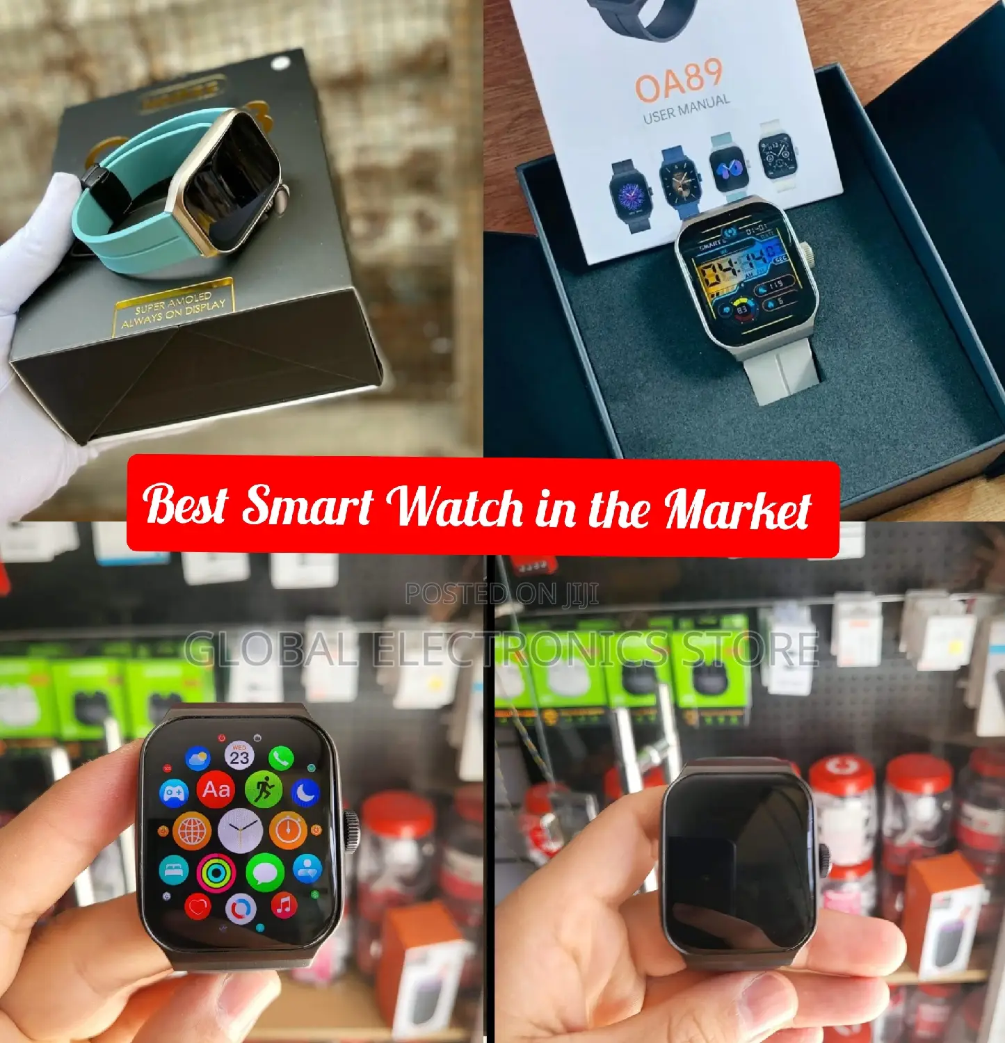Original 3d Curved Oa89 Smart Watch (10 Days Battery Life)