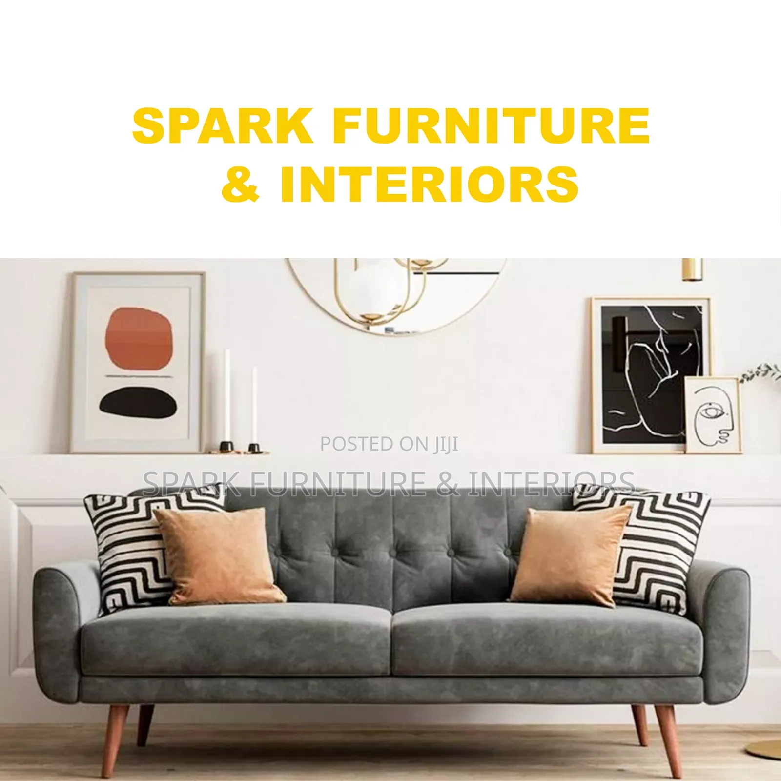 S-030 6 Seater Sofa Set 3+2+1+1 (ባለ 7 መቀመጫ)