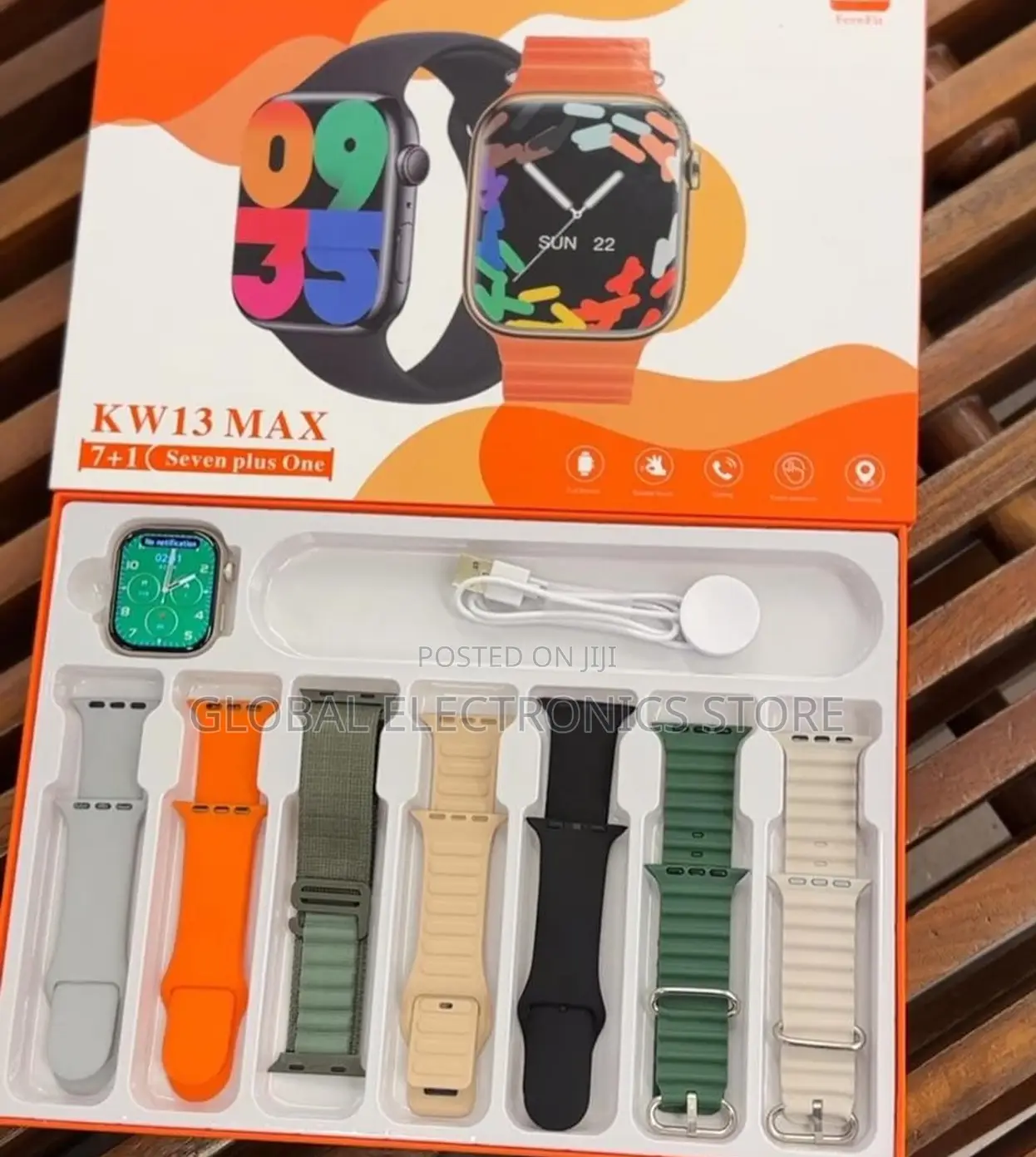 Germany Series 9 Smart Watch With 7 Straps Kw13 Max