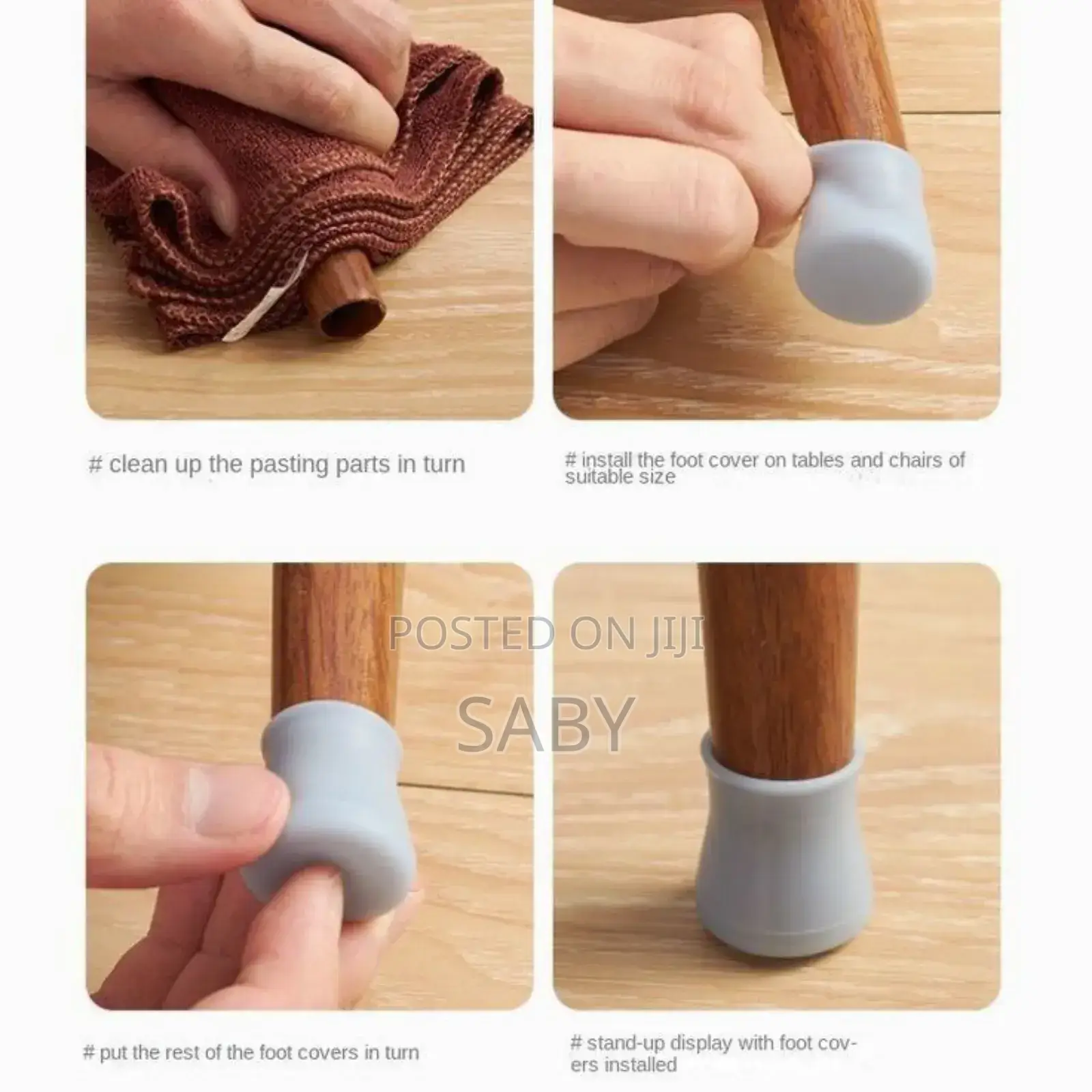 Silicon 8pcs Chair, Table, Bed Leg Cover
