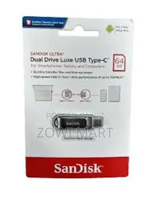 Sandisk 64gb Ultra Dual Drive Go Usb Type-C Flash Drive