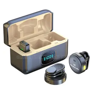 Mini Dual Lavier Wireless Microphone With Charging Case