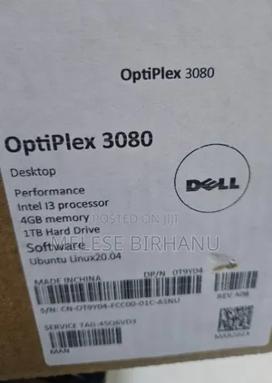 New Desktop Computer Dell OptiPlex 3080 8GB Intel Core I5 HDD 1T