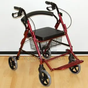 Walking Aids 4 Wheels Foldable, Rollator Walker/Brake System