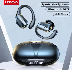Lenovo TWS Waterproof LCD Display Noise Reduction Earbuds