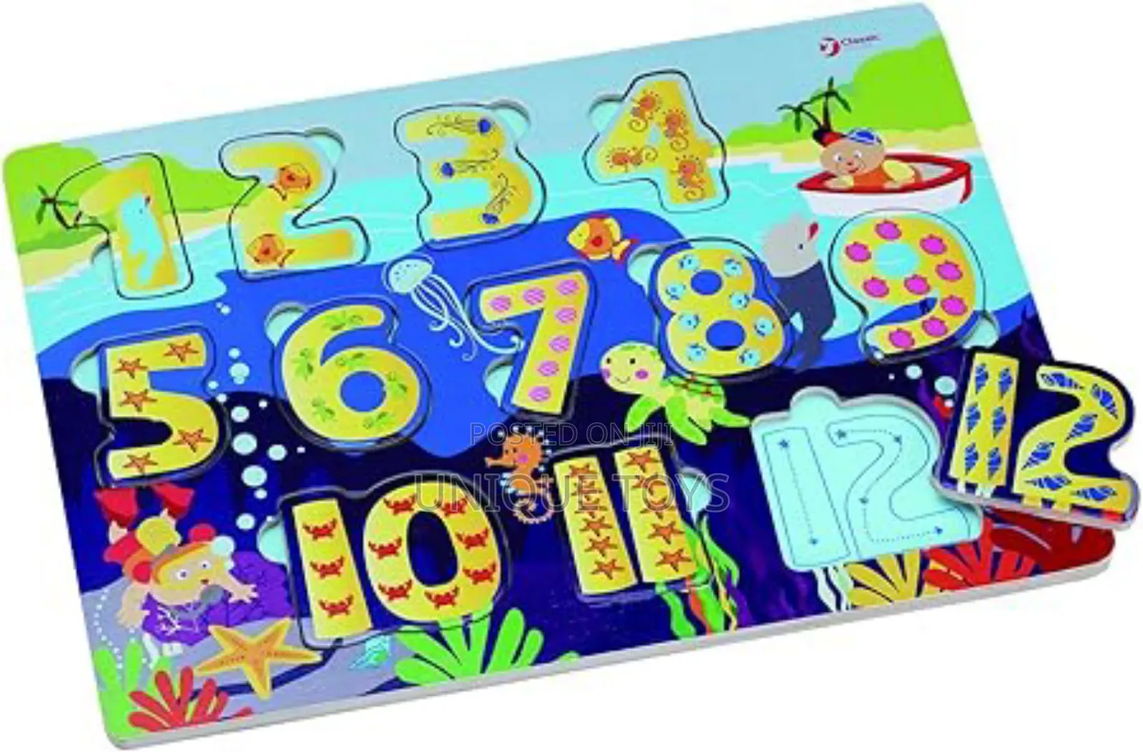 Seabed 3D Numbers Wooden Puzzle 