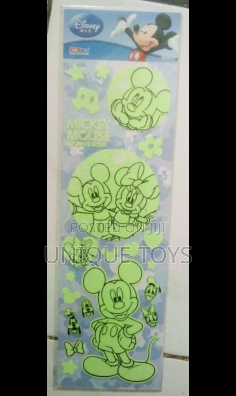 Glow in Z Dark Mickey Mouse Friends Wall Stickers, 22 PCS