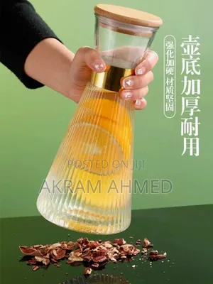 Ribbed Glass Pitcher Set