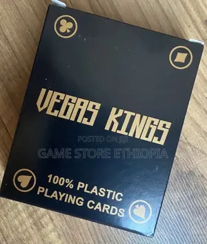Vegas Kings Plastic Playing Cards Washable ኦርጅናል የፕላስቲክ ካርታ