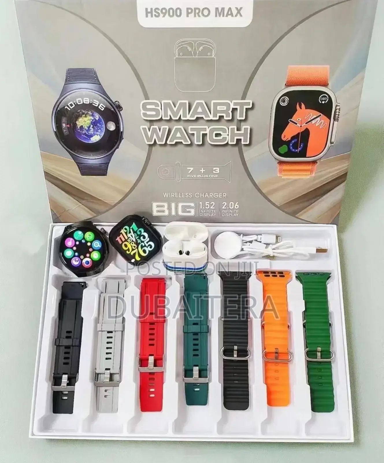 2 Smart Watch With Airpods and 7 Straps (2024 Model)