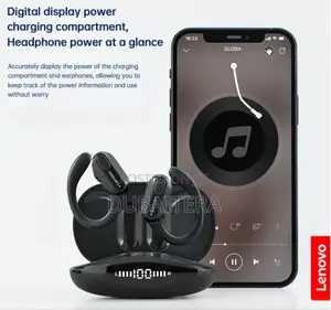 Original Lenovo Hi-Fi Stereo Sound LED Power Display Earbuds