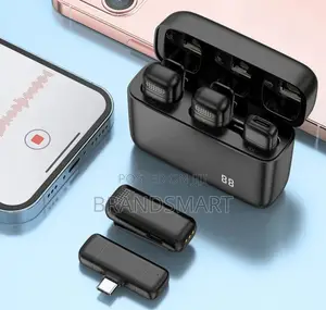 Wireless Lapel Microphone Noise Cancellation +Charging Case