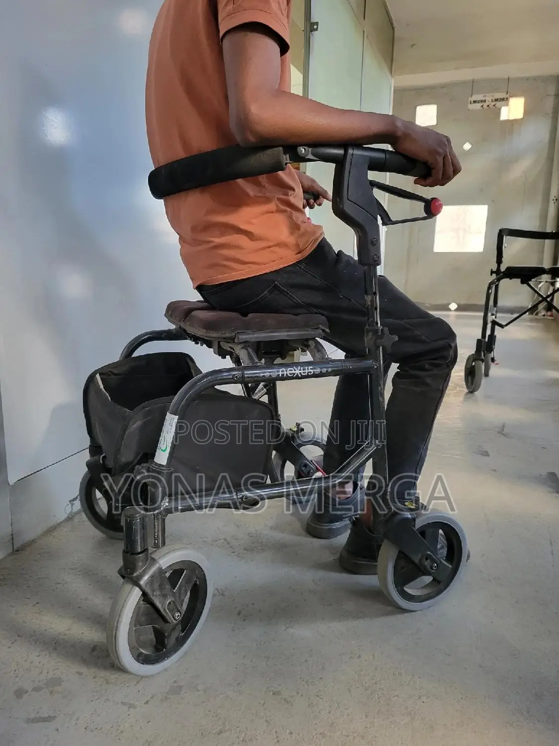 Walker/Walker for Seniors With Back Support, 6 Inch Wheels,