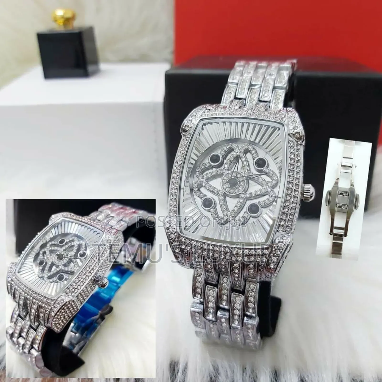 Iced Out Golden and Silver Luxury Men's Watch, Waterproof