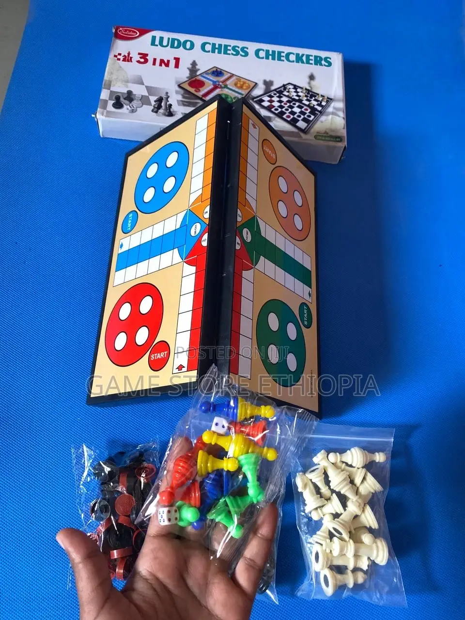 Ludo Game for Adults and Kids, 3in1 Game , Board Games