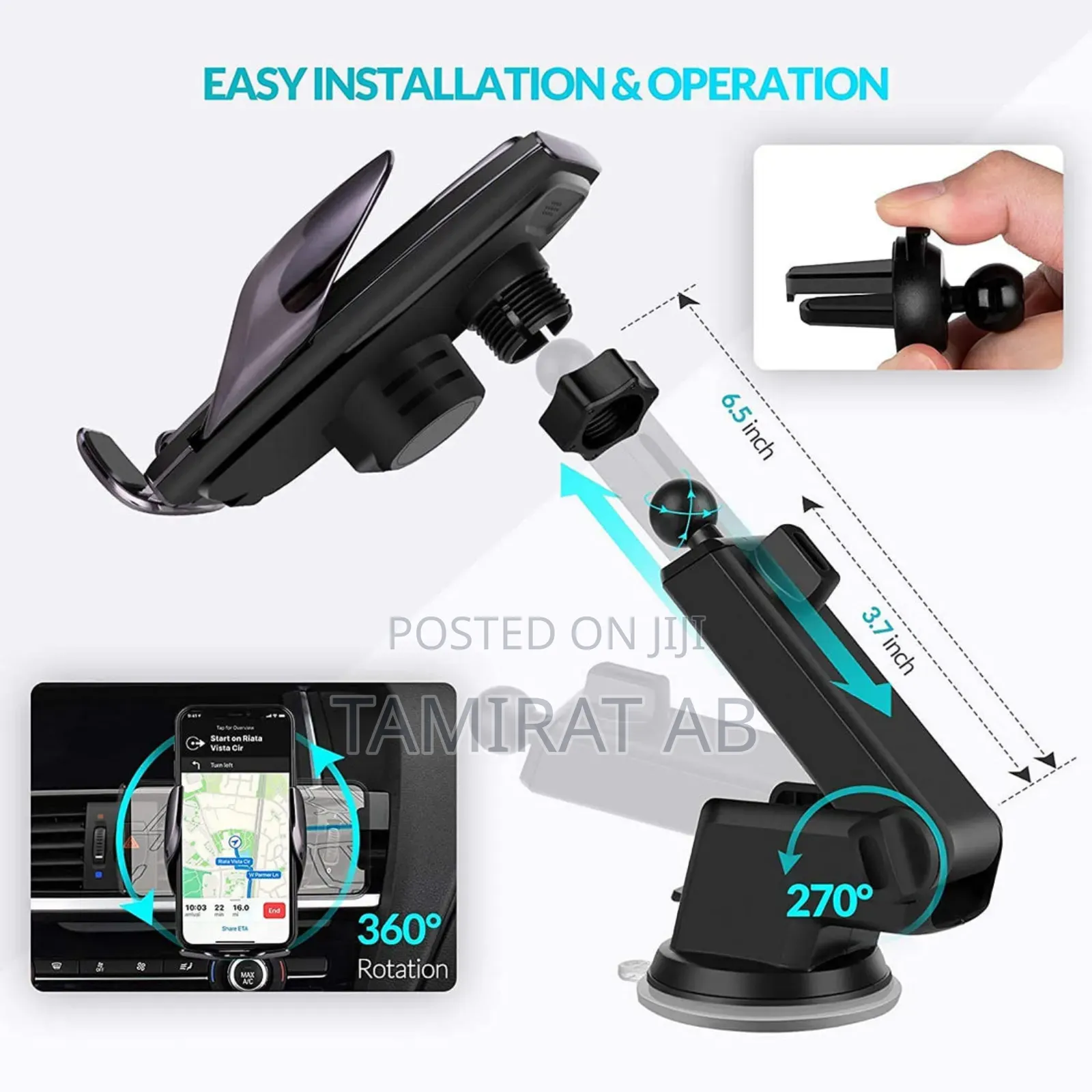 15w Fast Wireless Charging Car Phone Holder