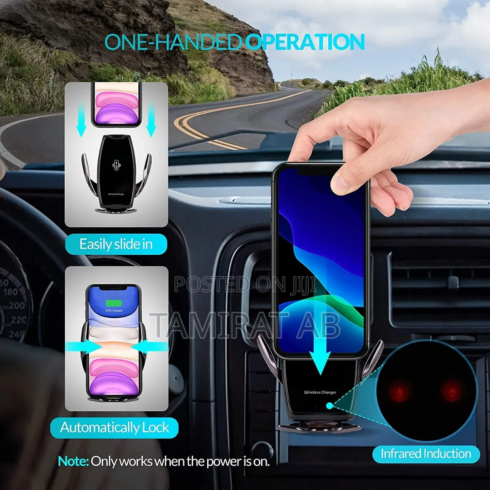 15w Fast Wireless Charging Car Phone Holder