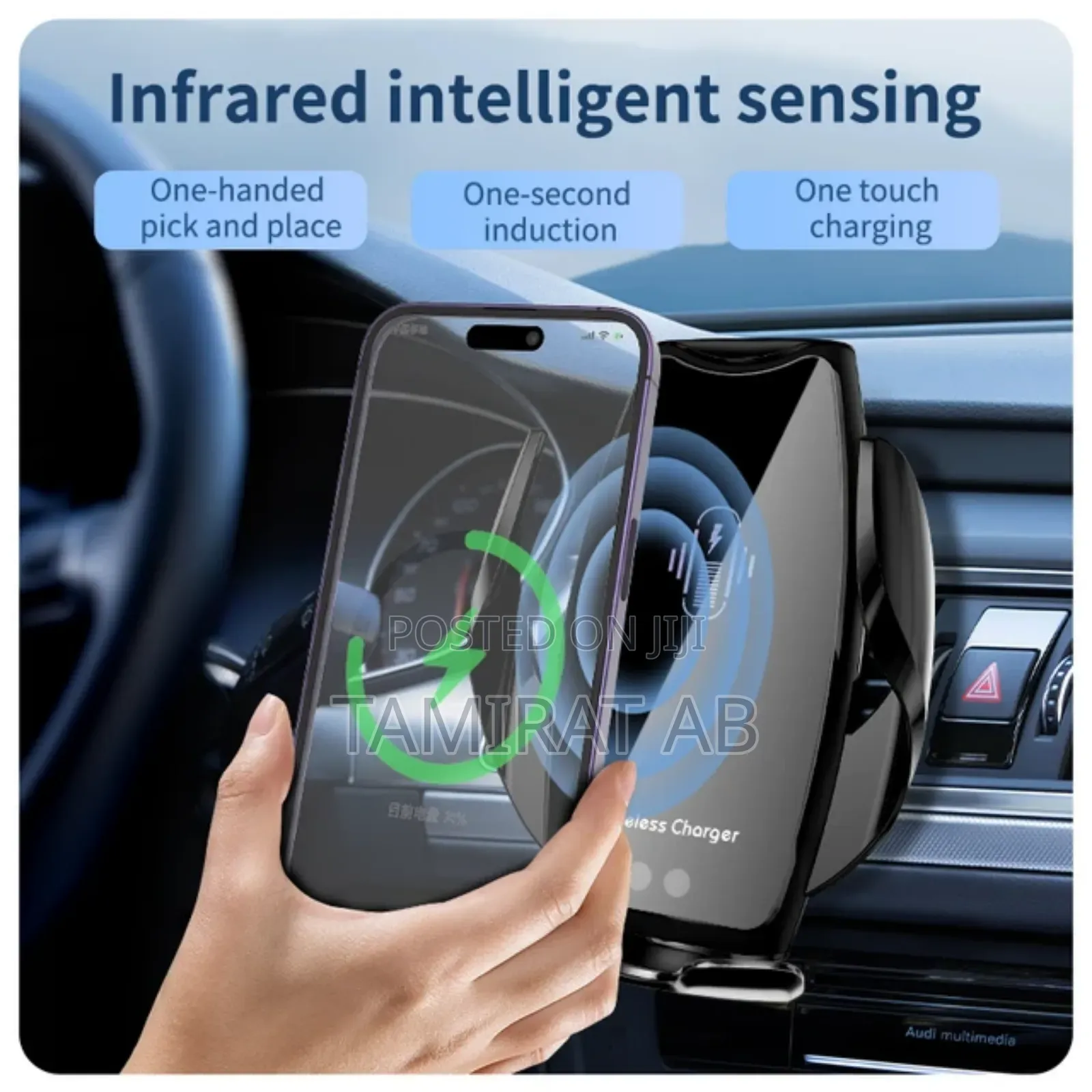 15w Fast Wireless Charging Car Phone Holder