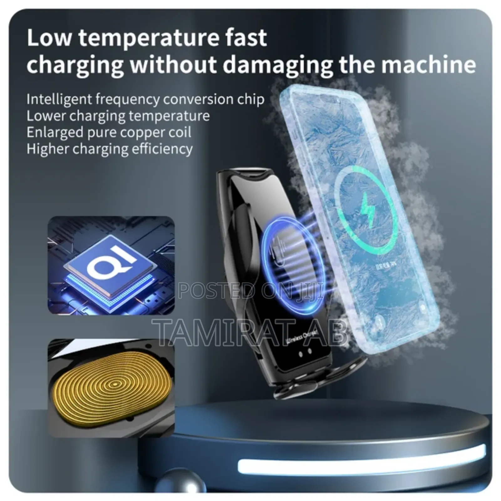 15w Fast Wireless Charging Car Phone Holder
