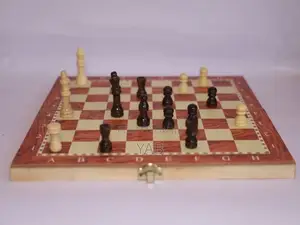 Chess 22cm Wooden 3 in 1