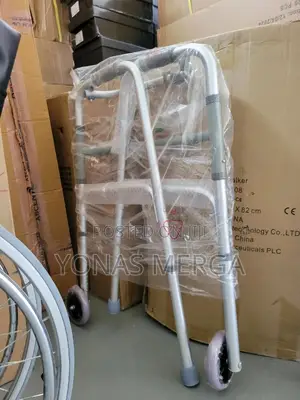 Medical Walker, Height Adjustable፩1 Button Folding Walker