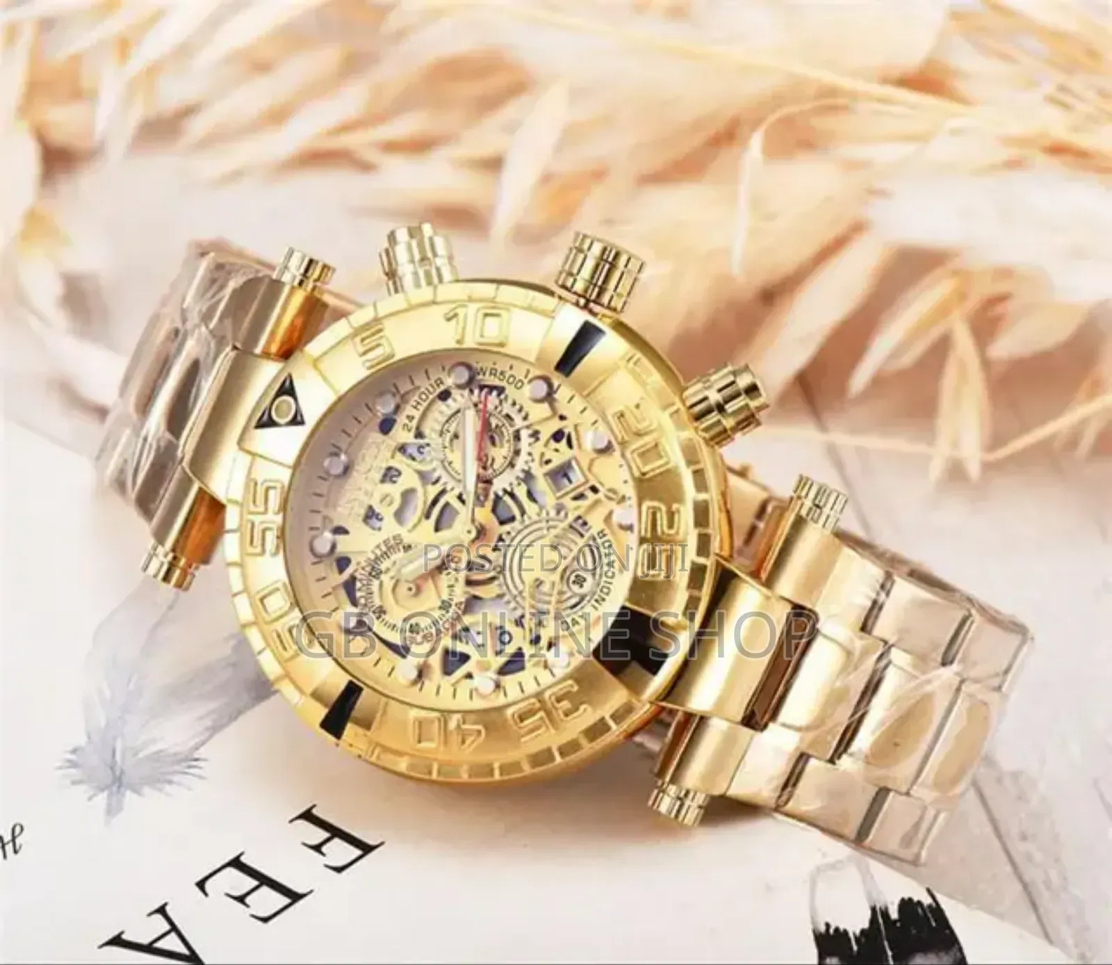 New Metal Large Dial Mechanical Style Men's Watch