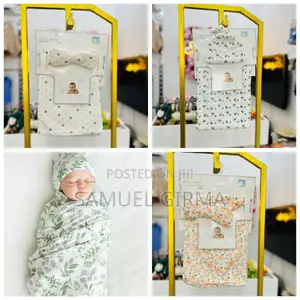  Baby Kids Swaddle and Hat or Headband