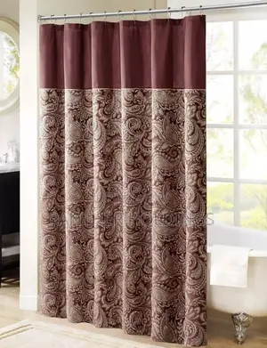 ቅንጡ የመታጠቢያ ቤት መጋረጃ Design Stripe Top Modern Shower Curtain