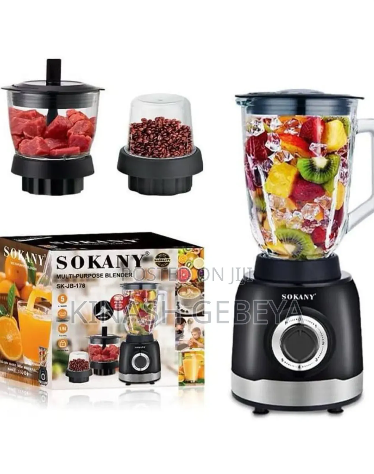 Sokany 3 in 1 Original High Quality Blender/Grinder