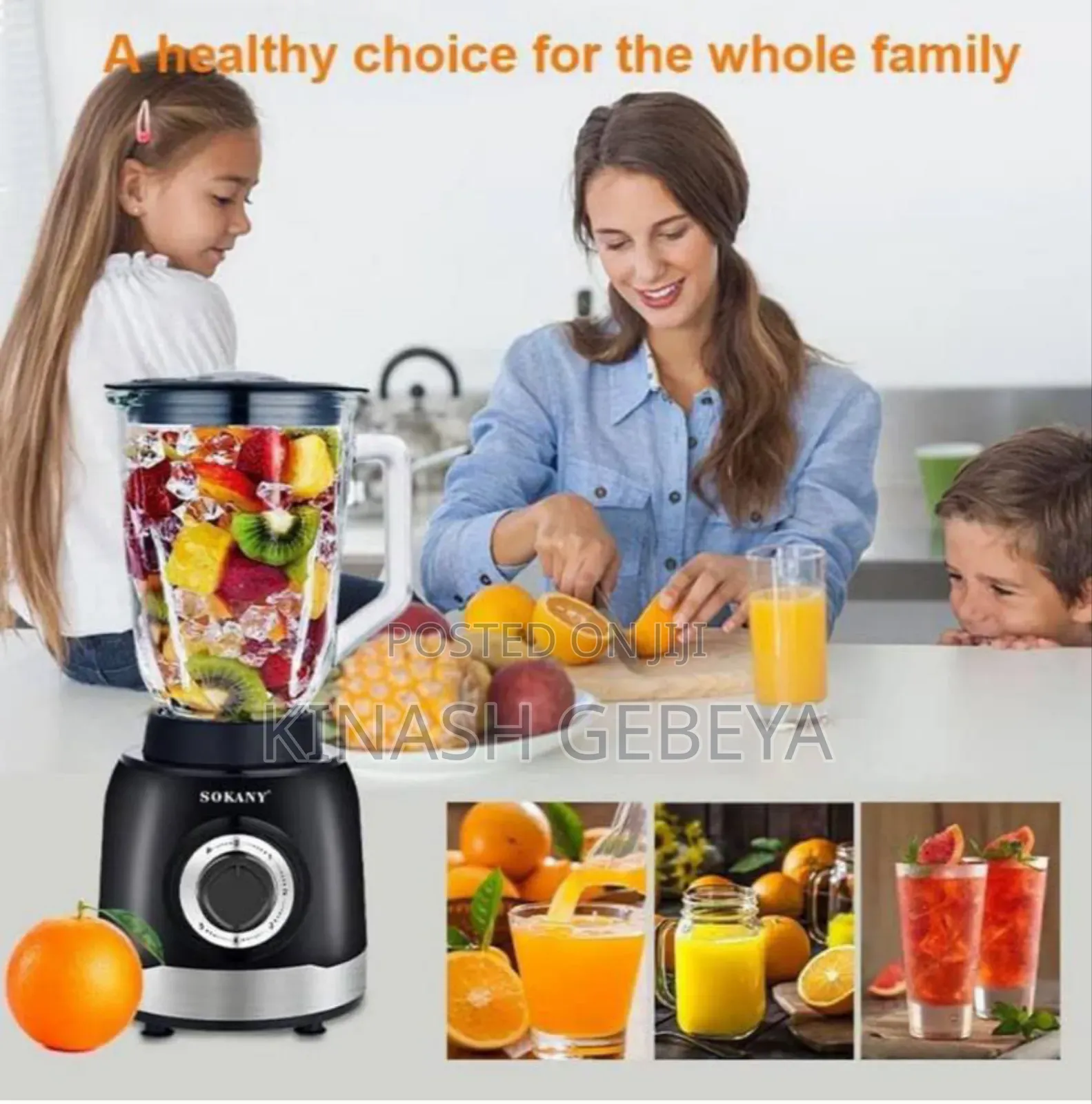 Sokany 3 in 1 Original High Quality Blender/Grinder