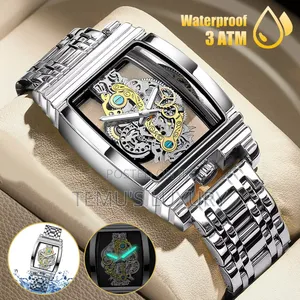 Binbond New Wine Barrel Double-Sided Business Mens Watch